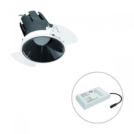 EVN F02R09SM3840L15D COB-LED Deckeneinbauleuchte 38W 4000K 4655lm 15° engstrahlend DALI-2 dimmbar drehbar schwenkbar Einbaudurchmesser 147 mm