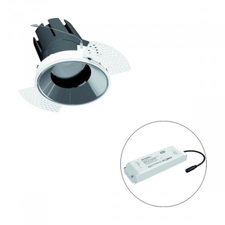 EVN F02R11AM3830L15P COB-LED Deckeneinbauleuchte 38 W 3000 K Warmweiß 4433 lm 15° schwenkbar dimmbar Einbaudurchmesser 147 mm