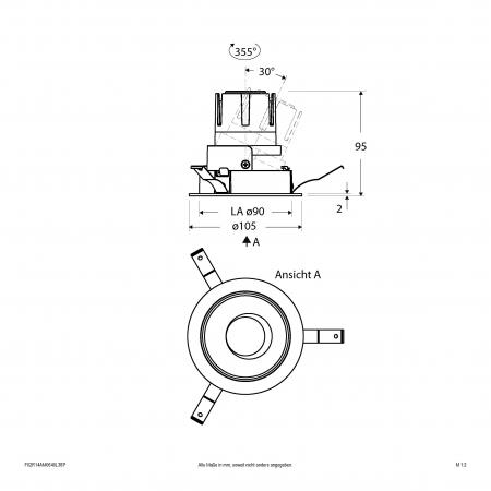 EVN Modulare LED Einbauleuchte F02R14AM0640L38P