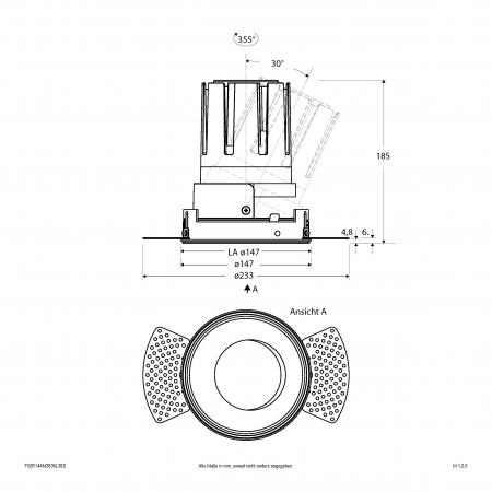 EVN Modulare LED Einbauleuchte F02R14AM3830L38D