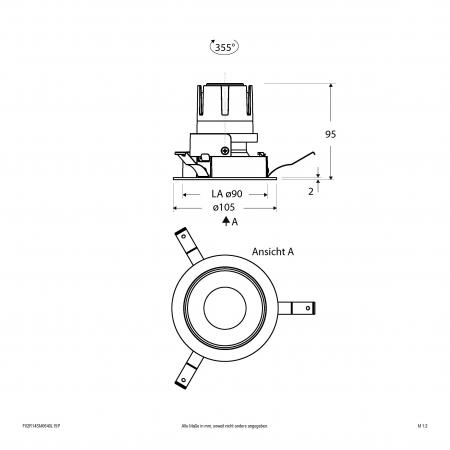 EVN Modulare LED Einbauleuchte F02R14SM0640L15P
