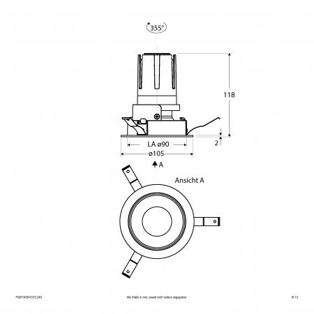 EVN Modulare LED Einbauleuchte F02R14SM1327L24D