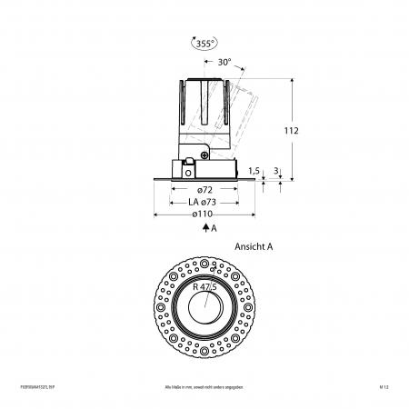 EVN Modulare LED Einbauleuchte F03R09AM1327L15P
