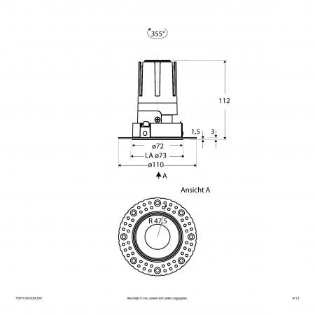 EVN Modulare LED Einbauleuchte F03R11SM1330L55D