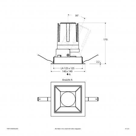 EVN Modulare LED Einbauleuchte F03R11SM2530L55D
