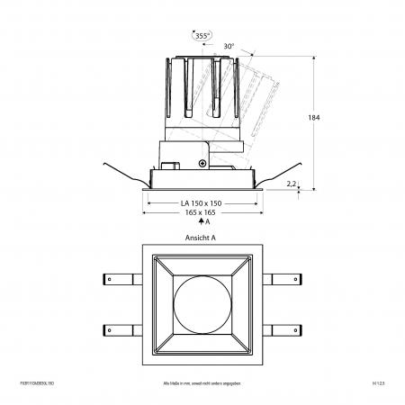EVN Modulare LED Einbauleuchte F03R11SM3830L15D