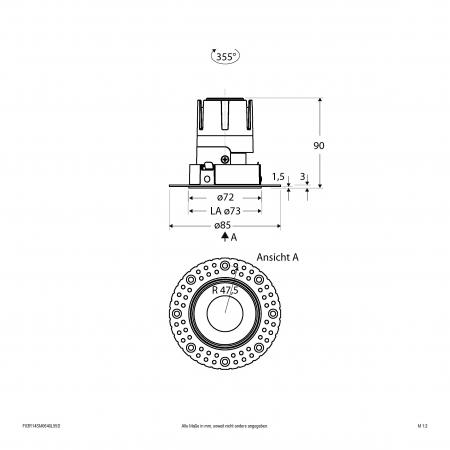 EVN Modulare LED Einbauleuchte F03R14SM0640L55D