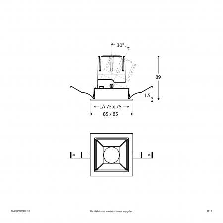 EVN Modulare LED Einbauleuchte F04R09SM0627L15D