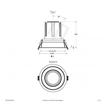 EVN Modulare LED Einbauleuchte F04R11SM2530L24D