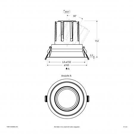 EVN Modulare LED Einbauleuchte F04R11SM3840L15D