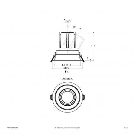 EVN Modulare LED Einbauleuchte F04R14SM1840L38D