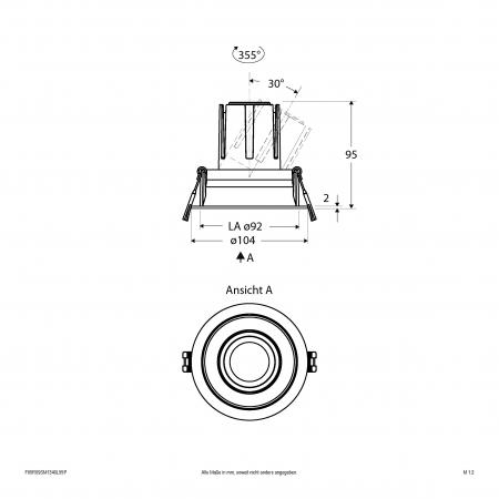 EVN Modulare LED Einbauleuchte F05R09SM1340L55P