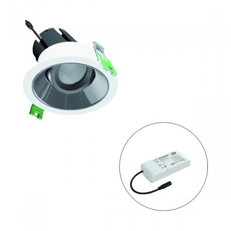 EVN F05R11SM1340L55D COB-LED Deckeneinbauleuchte 13W 4000K Neutralweiß 1706lm CRI92 DALI Dimmbar 55° Einbaudurchmesser 92mm