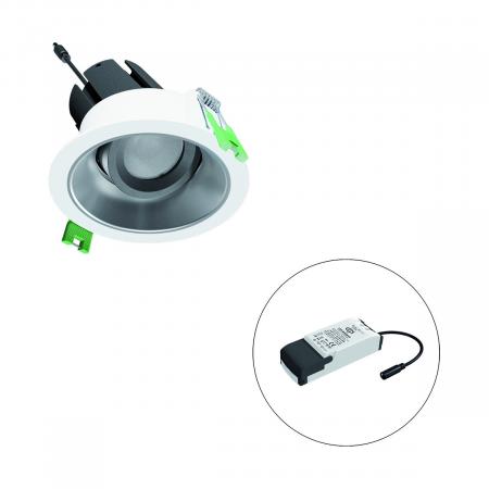 EVN F05R14SM1327L55P COB-LED Deckeneinbauleuchte 13 W 2700 K 1593 lm schwenkbar weiß rund Einbaudurchmesser 92 mm