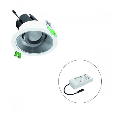 EVN F05R14SM1340L55D COB-LED Deckeneinbauleuchte 13W 4000K weiß schwenkbar IP20 DALI dimmbar Einbaudurchmesser 92 mm