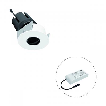 EVN F06RXXXM1330L15D COB-LED Deckeneinbauleuchte DALI-2 13W 3000K 15° CRI92 weiß rund schwenkbar dimmbar Einbaudurchmesser 65mm