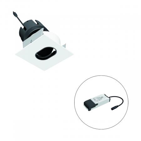 EVN F09RXXXM0630L55P COB-LED Deckeneinbauleuchte 6 W 3000 K Warmweiß 540 lm 55° dimmbar schwenkbar Einbaudurchmesser 65 mm