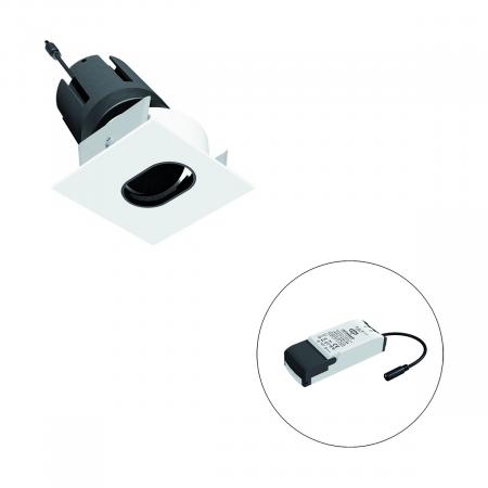 EVN F09RXXXM1340L38P COB-LED Deckeneinbauleuchte 13 W 1229 lm 4000 K Neutralweiß quadratisch schwenkbar 38° Einbaudurchmesser 65 mm