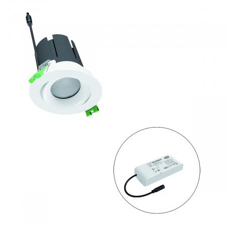 EVN F10RXXXM1327L55D COB-LED Deckeneinbauleuchte 13 W 2700 K Warmweiß 1635 lm DALI dimmbar Einbaudurchmesser 70 mm