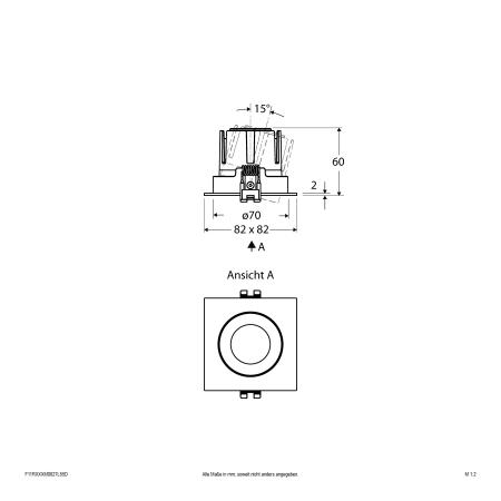 EVN F11RXXXM0627L55D COB-LED Deckeneinbauleuchte 6 W 2700 K Warmweiß 755 lm DALI-2 dimmbar weiß 55° Einbaudurchmesser 70 mm