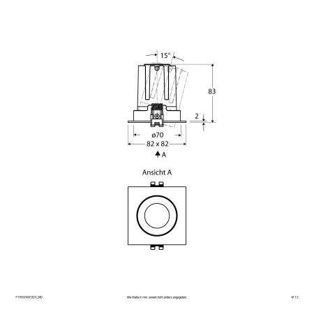EVN F11RXXXM1327L24D COB-LED Deckeneinbauleuchte 13 W 2700 K Warmweiß 1635 lm DALI Dimmbar Einbaudurchmesser 70 mm