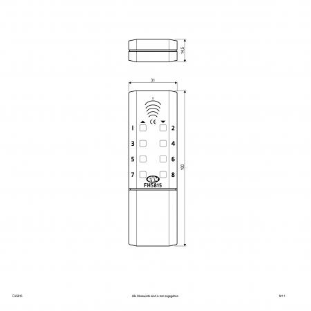 EVN 8-Kanal Funk-Handsender FHS815