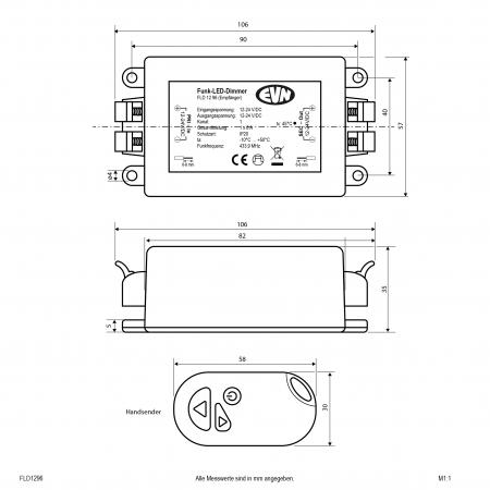 EVN LED-Funk-Dimmer-Set FLD1296