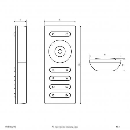 EVN RGBW-Funk-Handsender für FRGB-Set FRGBWSETHS