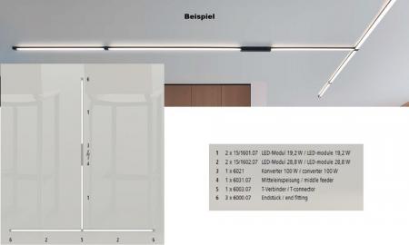 150cm Helestra LED Leuchtenmodul 1500 in Weiß matt