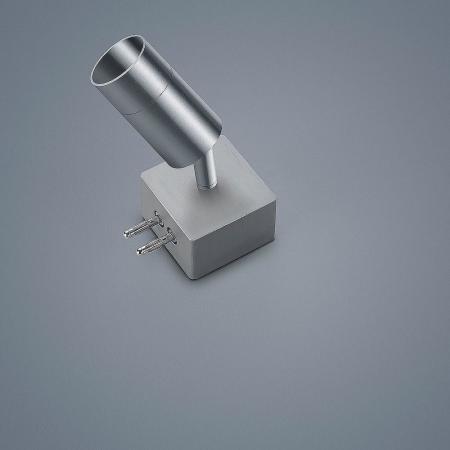 Helestra Vigo LED Strahler-Endstück in Mattnickel dimmbar