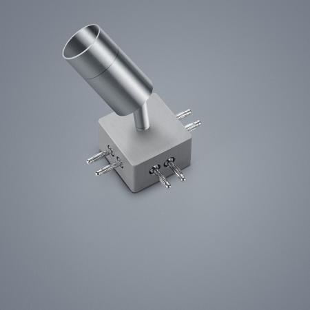 Helestra Vigo LED Strahler-T-Verbinder in mattnickel dimmbar