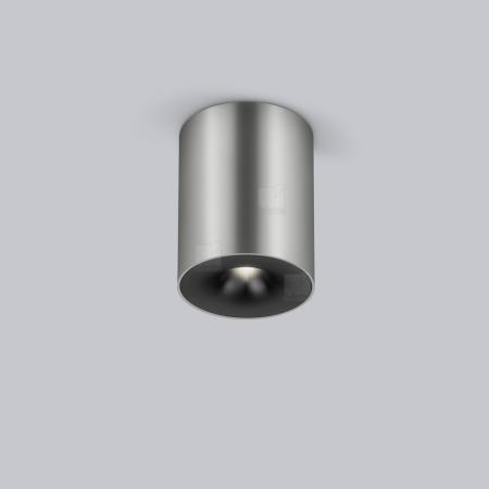 Helestra Runder LED Deckenstrahler NIO dimmbar in aluminium eloxiert , Aluminium + Blende mattschwarz