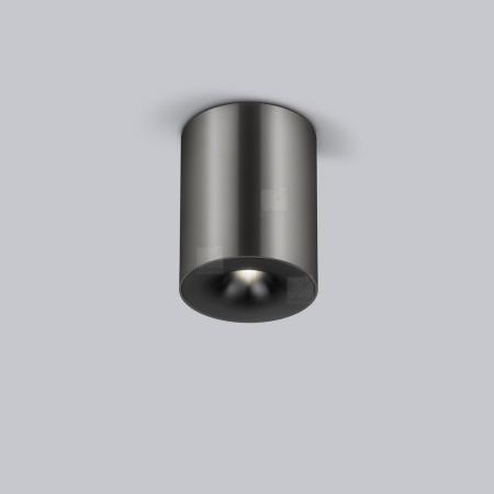 Helestra Runder LED Deckenstrahler NIO dimmbar titangrau eloxiert, Aluminium + Blende mattschwarz