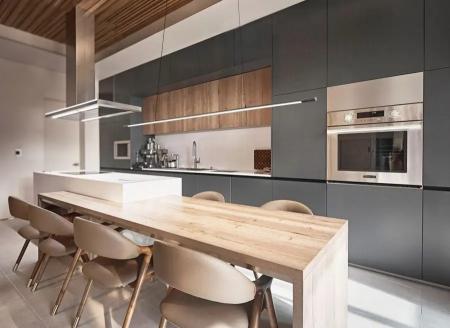 Helestra LEDA Filigrane LED Balken Pendelleuchte in coffee 155cm