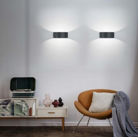 Helestra LED Wandleuchte FOSCA in mattem Schwarz