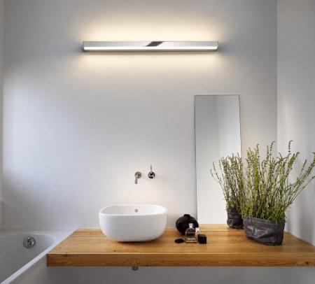 HELESTRA SLATE LED-Wandleuchte 15 W 960 lm 2900 K warmweiß Chrom IP44 Up- & Downlight 60 cm