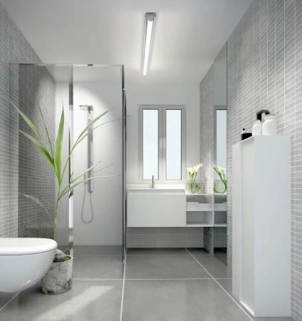 60cm Helestra LOOM-2 Wand- und Spiegelleuchte in chrom IP44