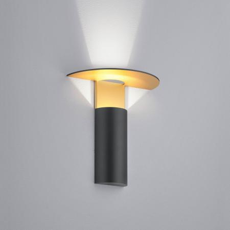 HELESTRA VIYA Wandleuchte LED schwarz-gold mit indirektem Licht