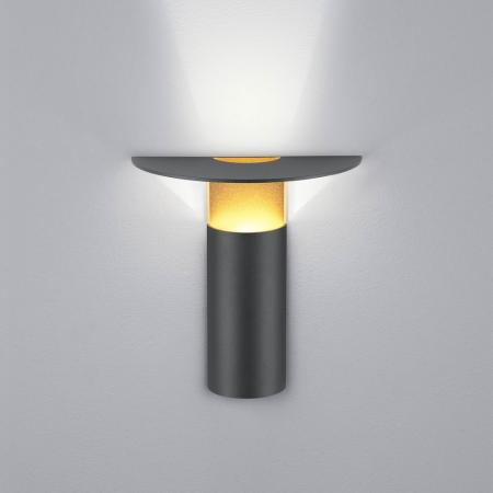 HELESTRA VIYA Wandleuchte LED schwarz-gold mit indirektem Licht