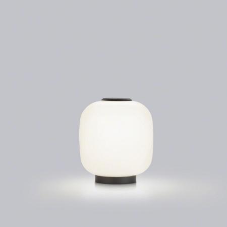 Helestra MILO Tischleuchte  mattschwarz mit Opalglas