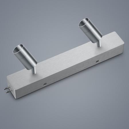 Helestra Vigo LED Lichtschienen 2erSpot mit Endeinspeisung in mattnickel dimmbar