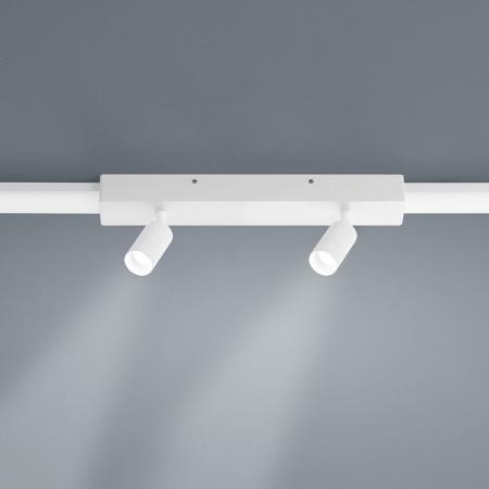 Helestra Vigo LED Lichtschienen Spot Mittelelement in mattweiß dimmbar