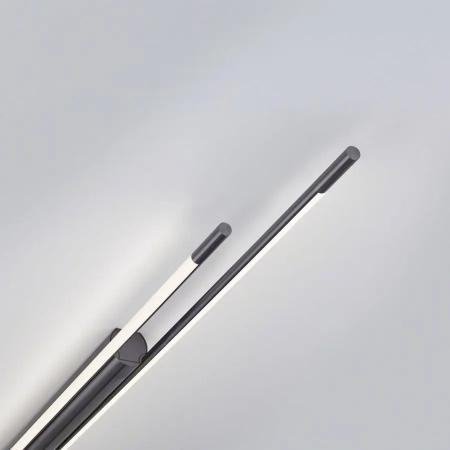 150cm Helestra LEDA LED Deckenleuchte in titangrau eloxiert