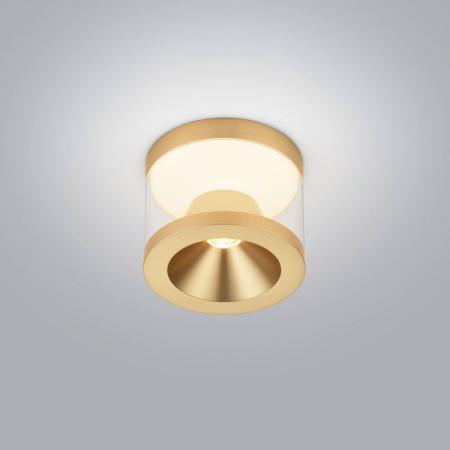 Helestra  PORO Deckenleuchte LED Ø100 mm 10W 860lm 2700K CRI90 mattgold dimmbar IP20