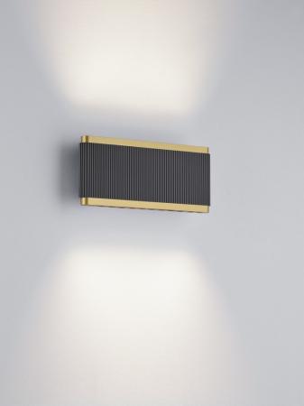 Helestra LED Wandleuchte KOBE in schwarz - gold dimmbar