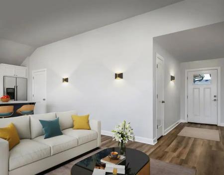 Helestra LED Wandleuchte VID in schwarz - gold dimmbar IP65