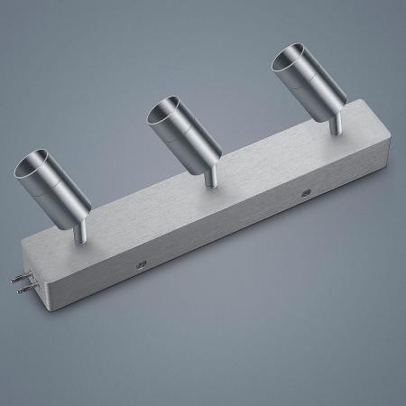 Helestra 3-flammiger LED Deckenstrahler Endgehäuse / Endeinspeisung in mattnickel dimmbar