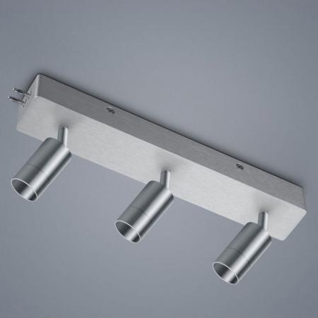 Helestra 3-flammiger LED Deckenstrahler Endgehäuse / Endeinspeisung in mattnickel dimmbar