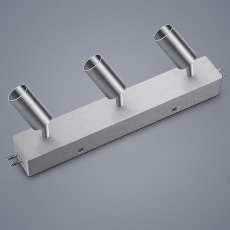 Helestra 3-flammiger LED Deckenstrahler Mitteleinspeisung in mattnickel  dimmbar