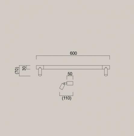 60cm Helestra NERO LED Wand-/Spiegelleuchte Schwarz matt – Dreh- und schwenkbare Badleuchte mit CCT-Switch